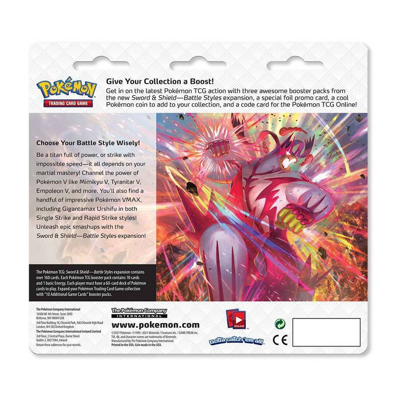 Pokemon Trading Card Game Sword Shield S5 Battle Styles 3pk - Eevee
