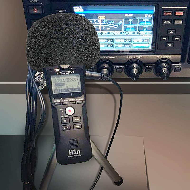 H1 Windscreen Microphone Furry Windscreen Muff Wind Cover + Foam Microphone Windscreen Cover for Zoom H1 H1n Apogee Mic and More Furry Foam 2Pack