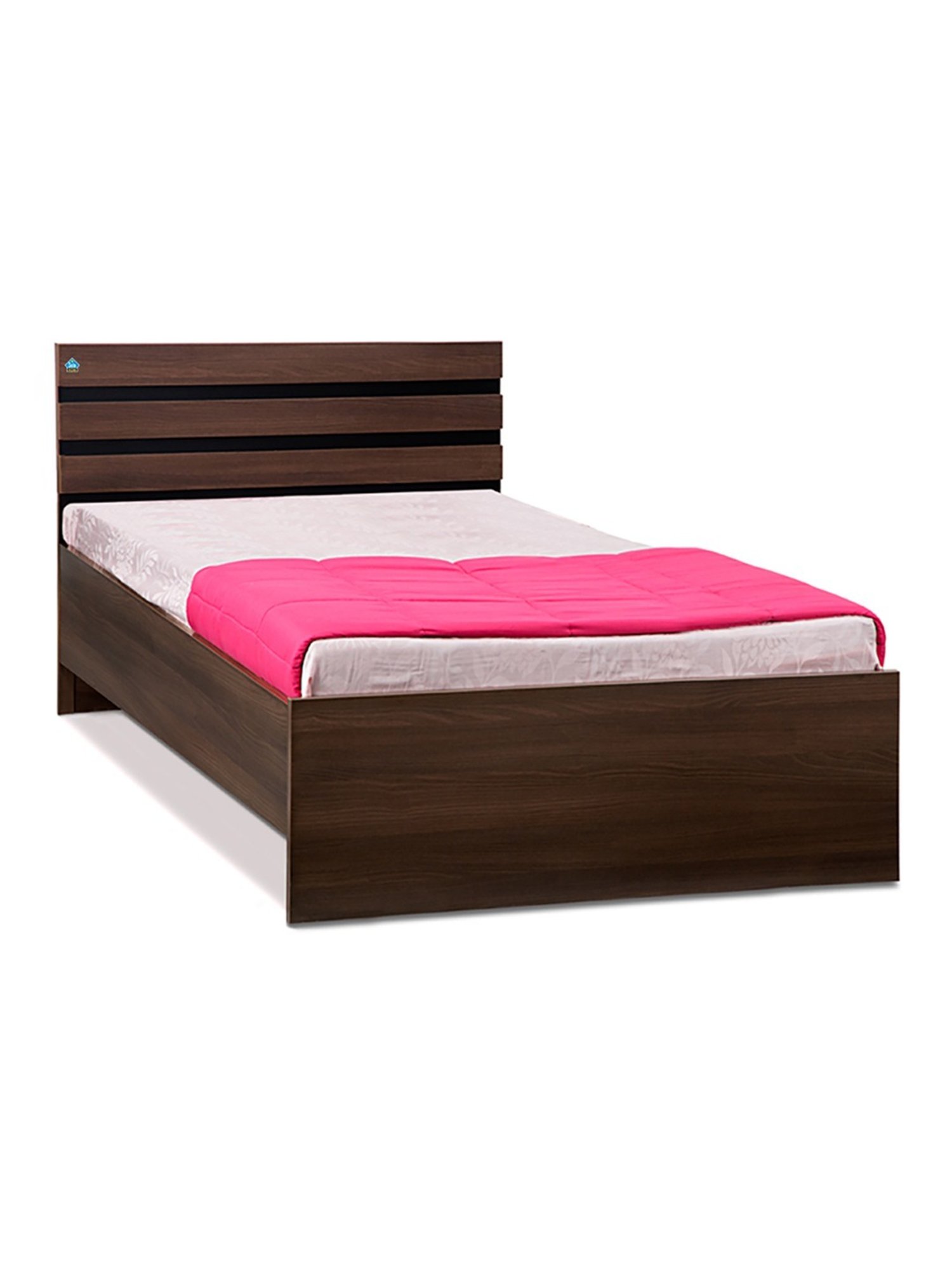 Delite Kom Cocoa Acacia Dark Engineered Wood Single Bed