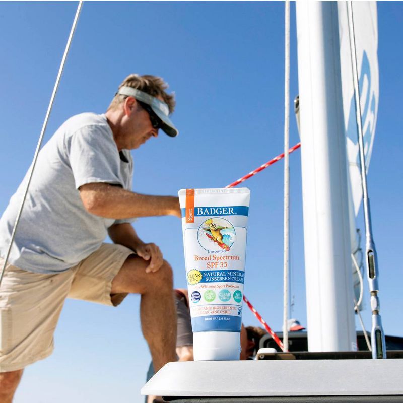 Badger Sport Mineral Sunscreen Cream - SPF 35 - 2.9 fl oz