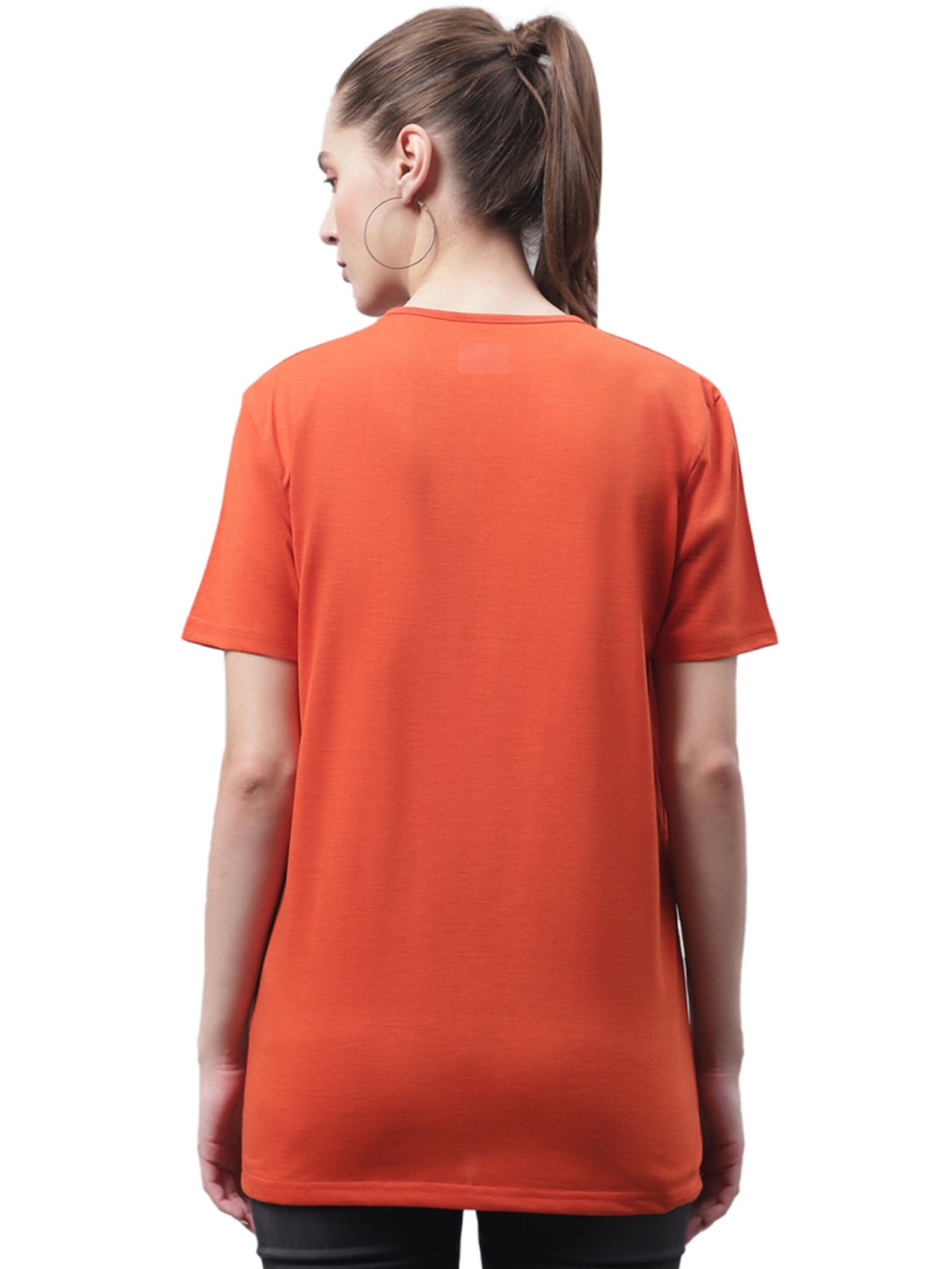 Vimal Jonney Orange & Black Cotton Printed T-Shirt - Pack Of 2