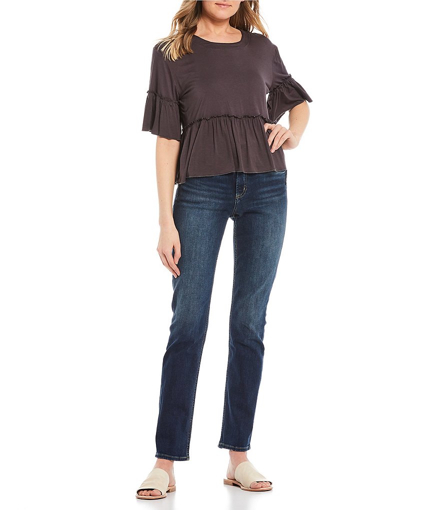 Originality Short Sleeve Boho Peplum Top