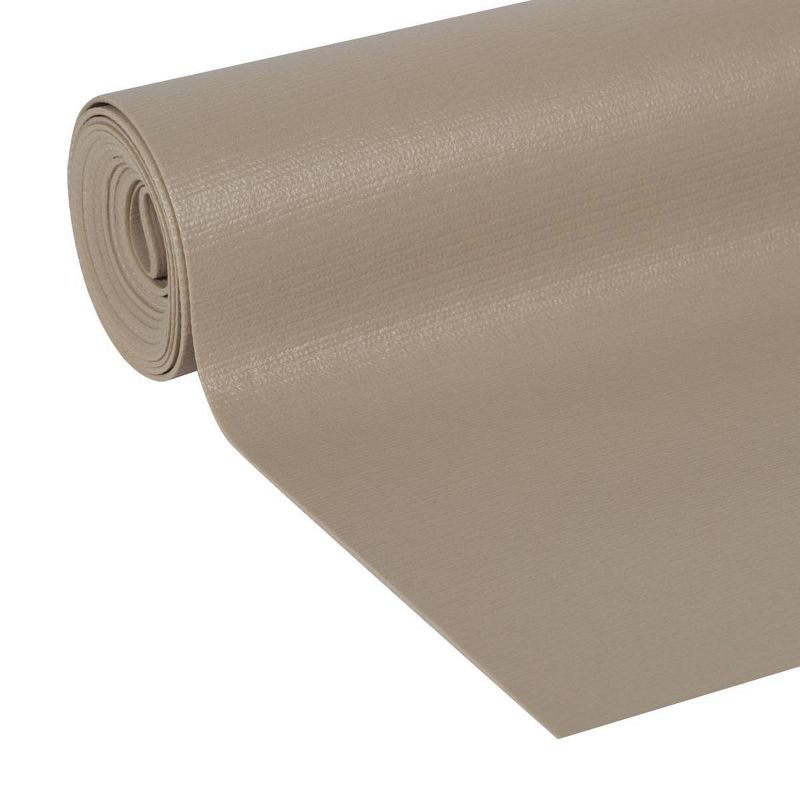 Duck Solid Grip EasyLiner Non Adhesive Shelf Liner with Clorox, 6 pk, 20" x 6' Taupe