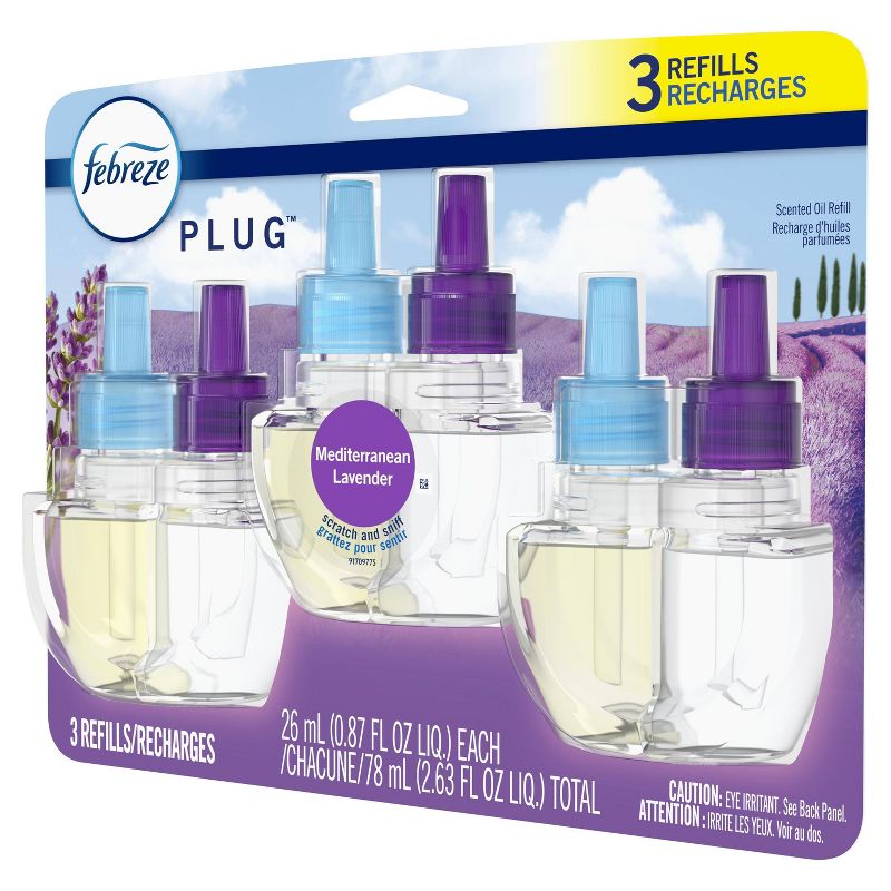 Febreze Plug Mediterranean Lavendar Refill with Fade Defy Technology - 3ct