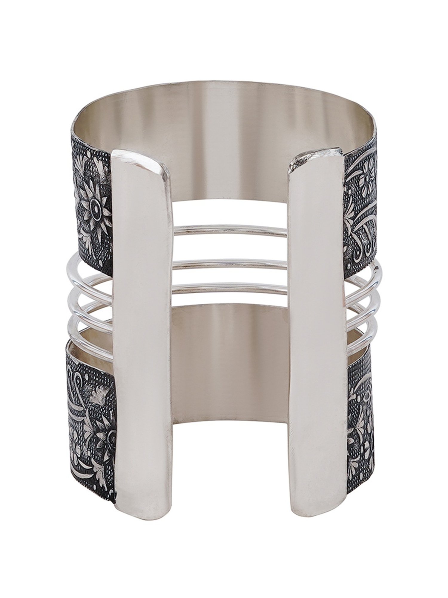 Teejh Pragati Black Cuffs Bracelet for Women