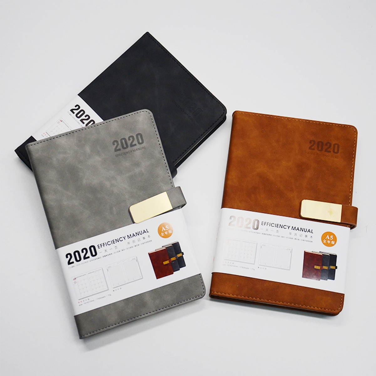 2020 Year Planner Notebook Notepad 365 Days Diary Organizer Journal Agenda Executive Office School Supplies Stationery11 Black