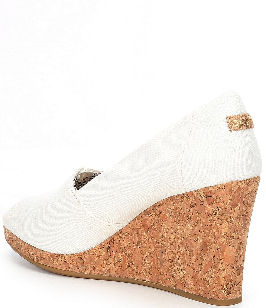 TOMS Michelle Peep Toe Cork Wedges