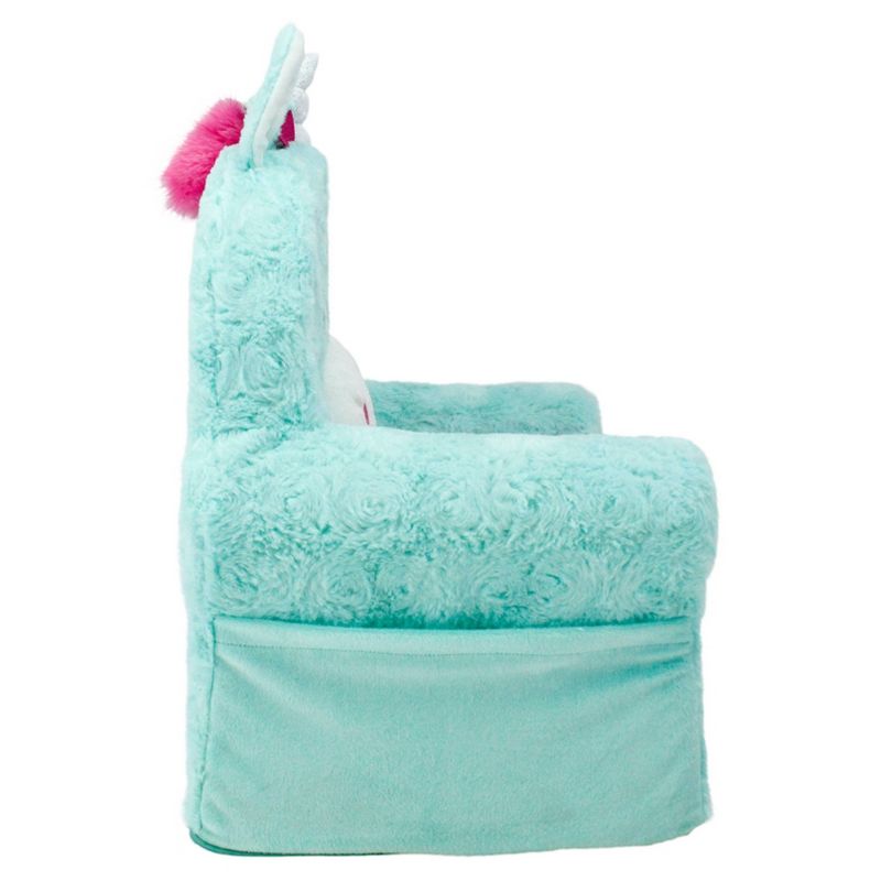 Soft Landing Sweet Seats Teal Unicorn Children's Soft Chair