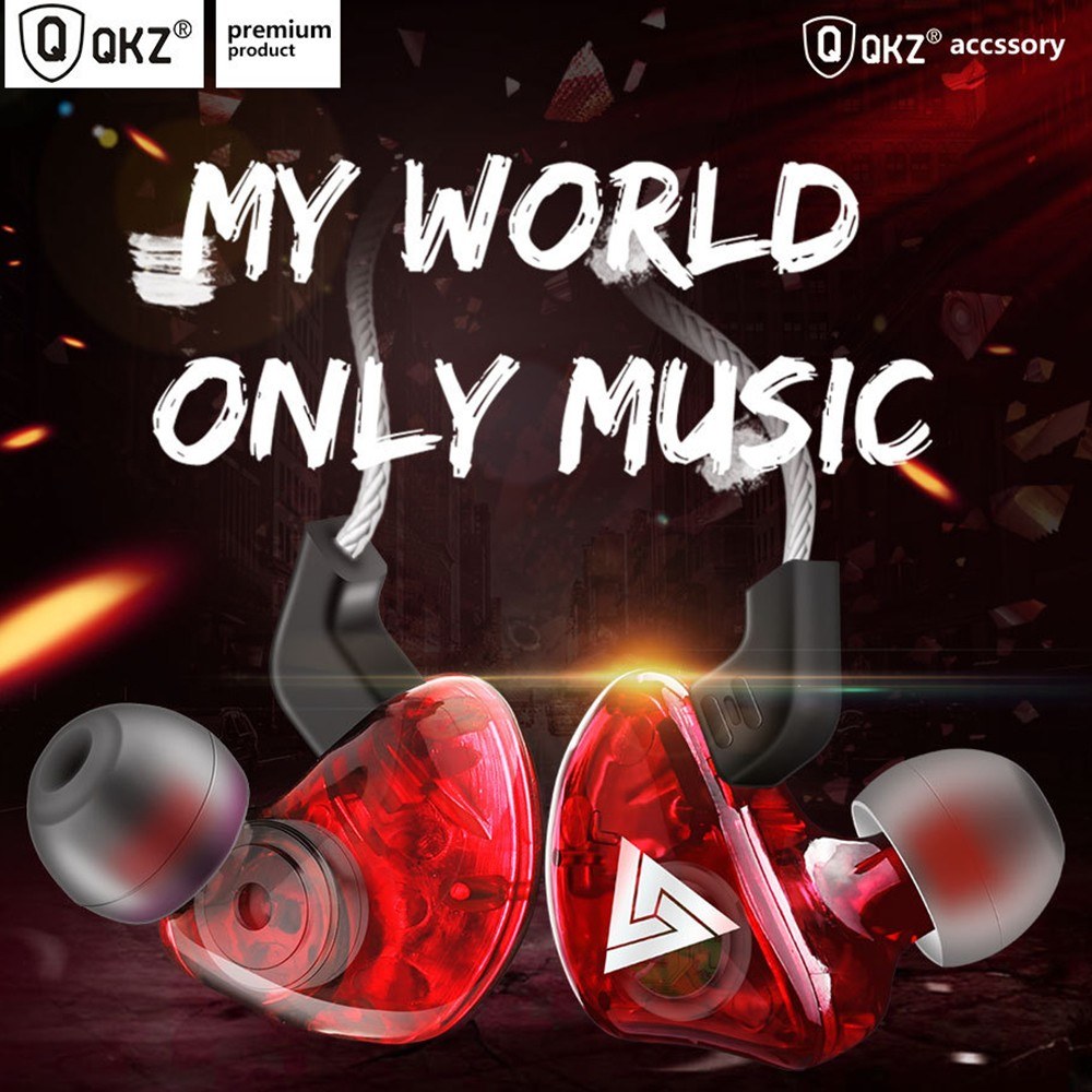 QKZ CK5 Headphones In-ear Wired Headset 3.5mm Jack Headphone Earhook for Smartphone MP3