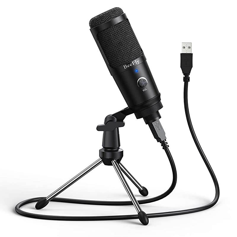 USB Microphone for Computer Metal Condenser Recording PC Microphone for Laptop PS4 Mac Windows Computer Microphone for Gaming Podcast Streaming