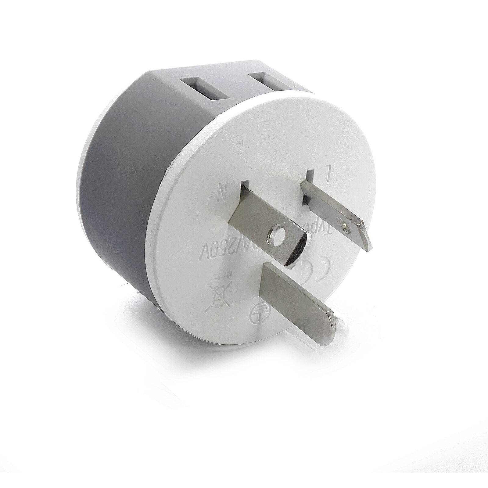 Australia, New Zealand, China Power Plug Adapter by OREI with 2 USA Inputs - Travel 3 Pack - Type I (US-16) Safe Grounded Use with Cell Phones, Laptop