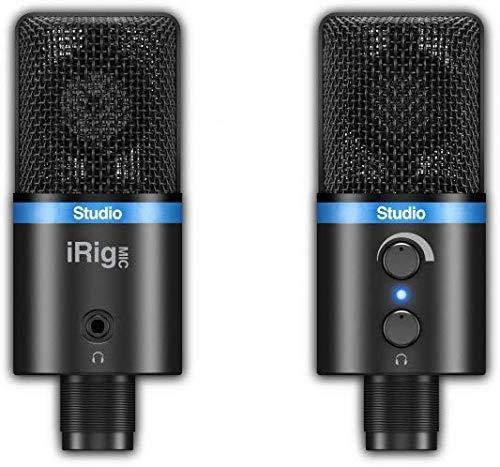 IK Multimedia iRig Mic Studio Digital Studio Microphone for iPhone, iPad, Android and Mac/PC (Black)