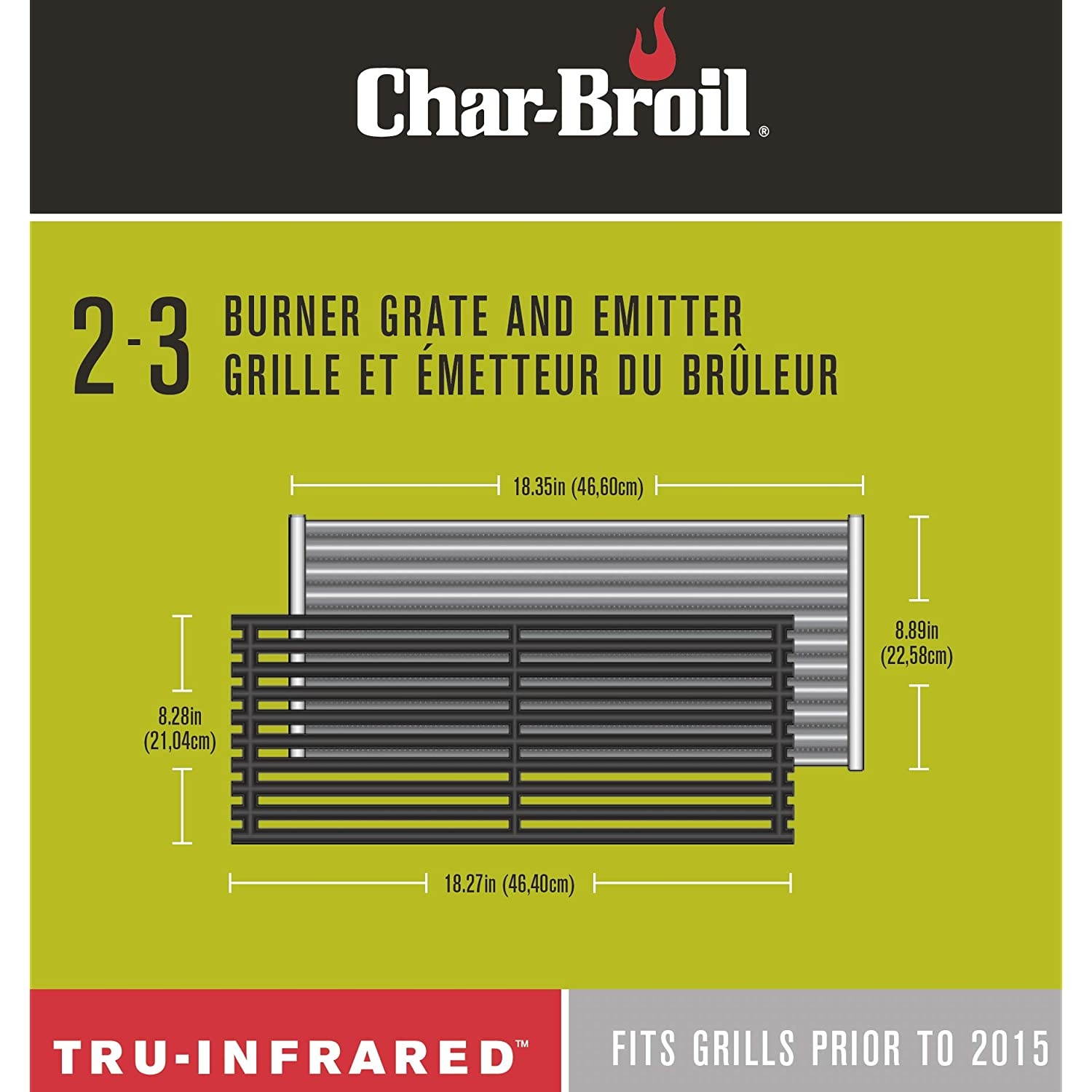 Char-Broil Tru-Infrared Replacement Grate and Emitter for 2 and 3 Burner Grills prior to 2015