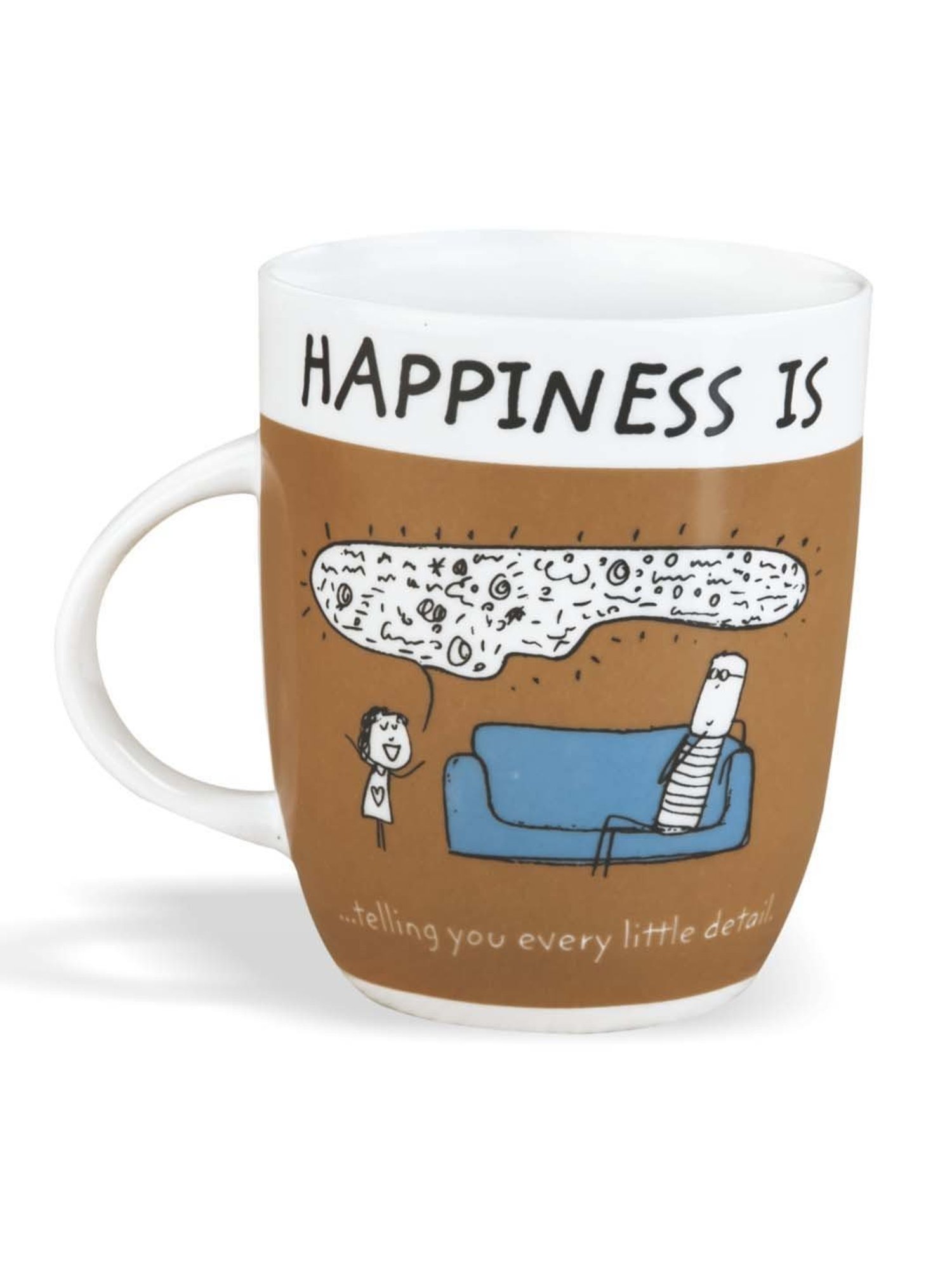 Clay Craft Multicolor Ceramic Milk Mugs (340 ml) - Set of 1