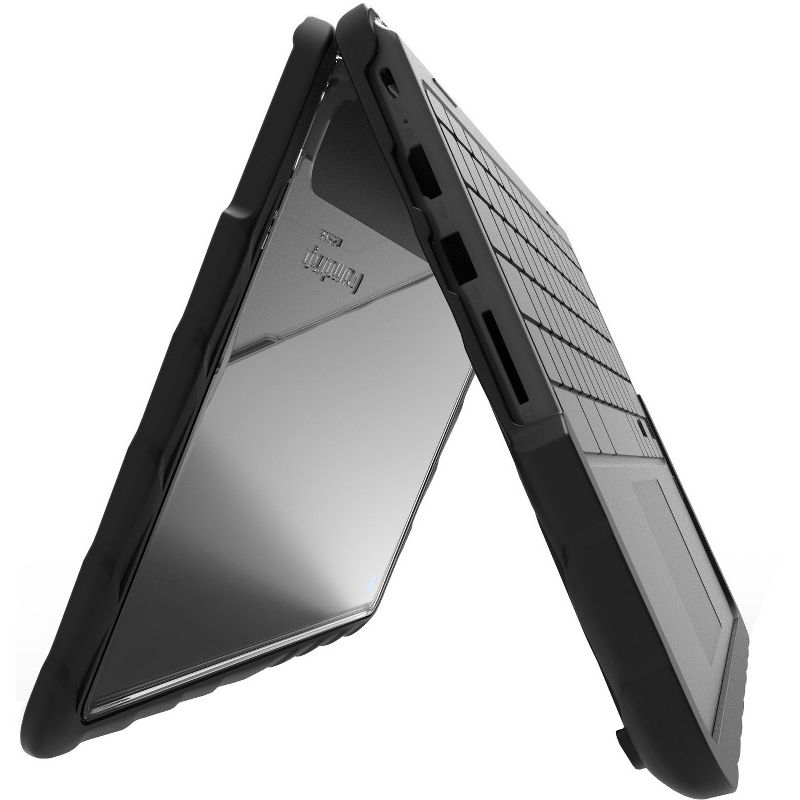 Gumdrop DropTech Lenovo 500e Case - For Lenovo Chromebook - Transparent, Black - Drop Proof, Shock Resistant - Polycarbonate, Silicone