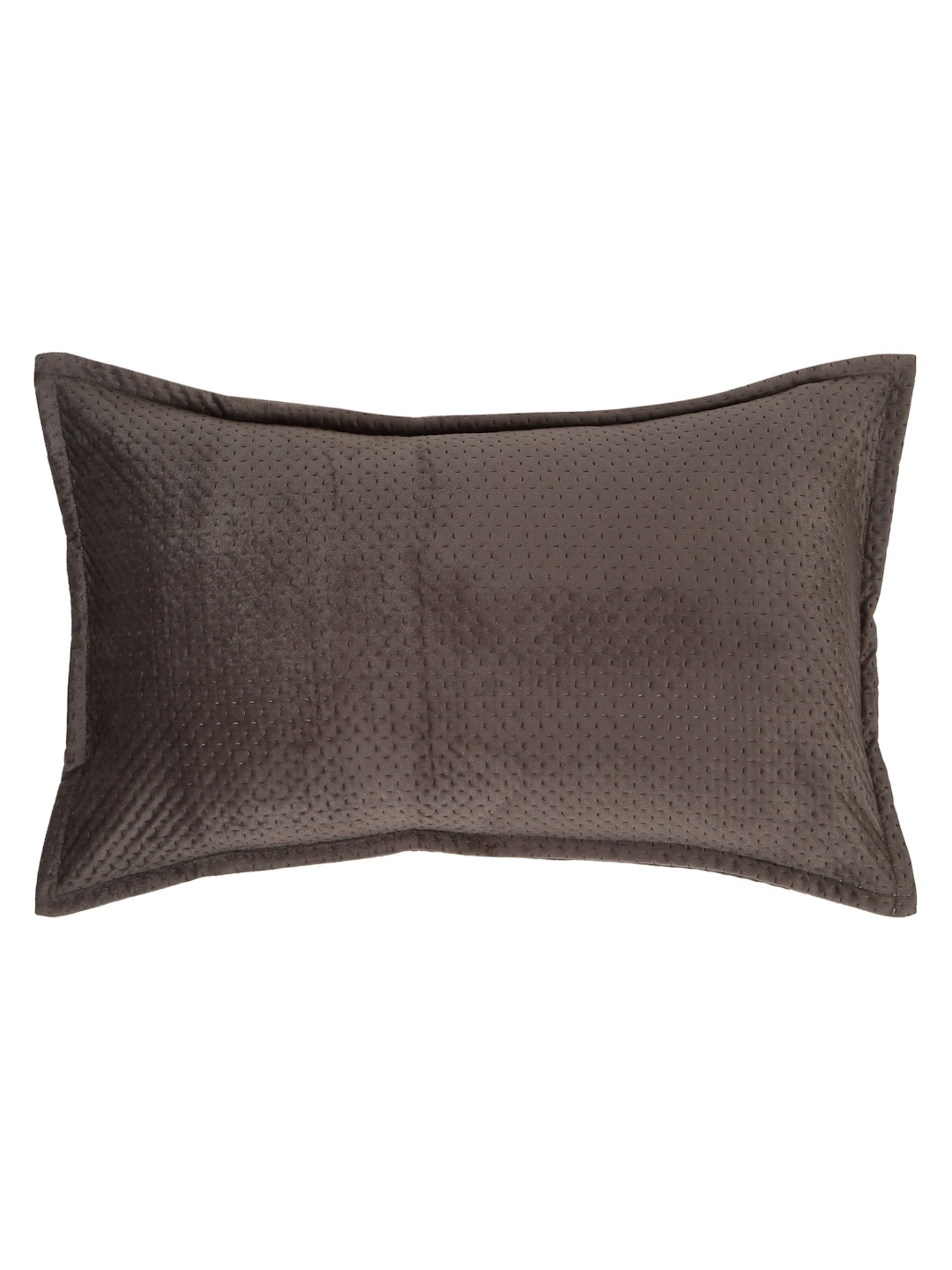 Stoa Paris White & Aqua Cotton 200 TC Pillow Cover - Set of 1