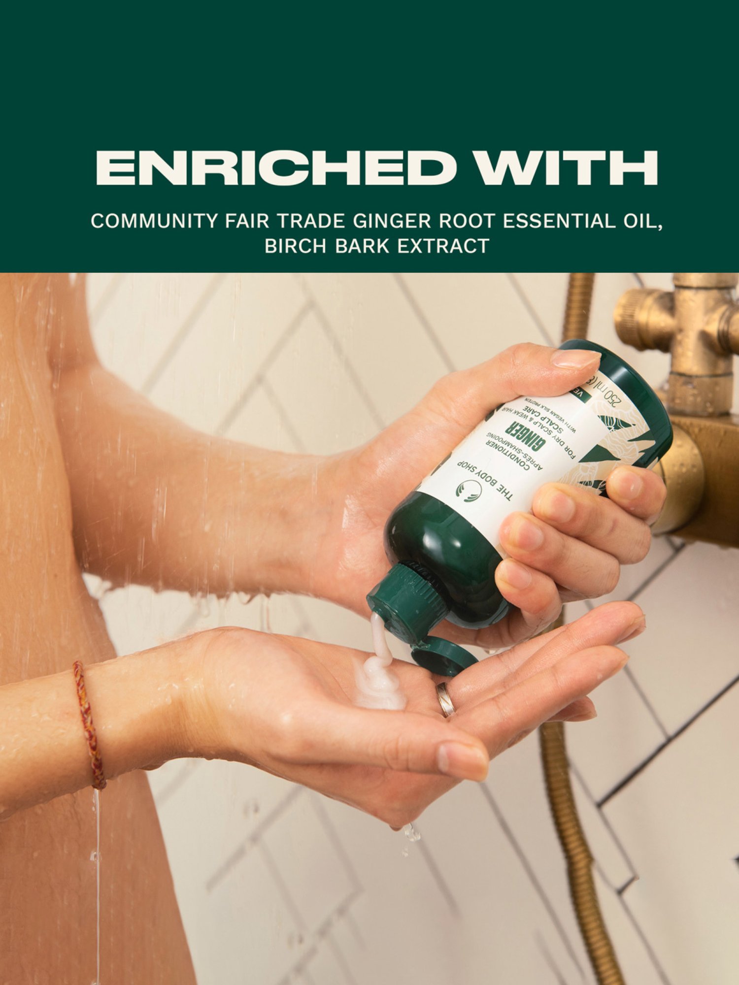 The Body Shop Vegan Ginger Scalp Care Conditioner for Dry Scalp & Weak Hair - 250 ml