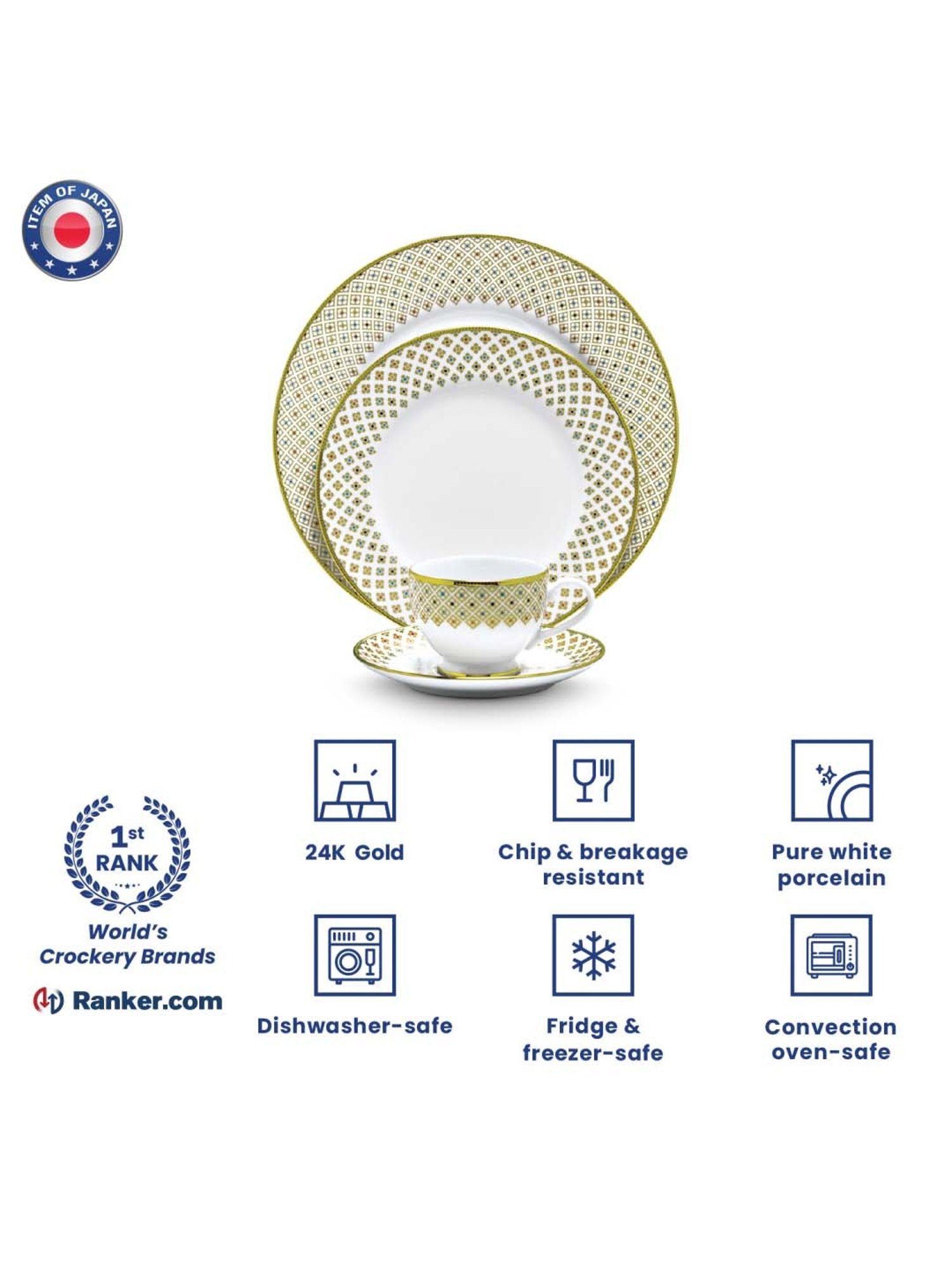 Noritake Petite Fleur White & Green Porcelain Dinner Set