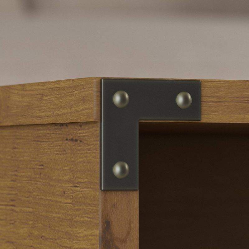 Ironworks Coffee Table Vintage Golden Pine - Kathy Ireland Home