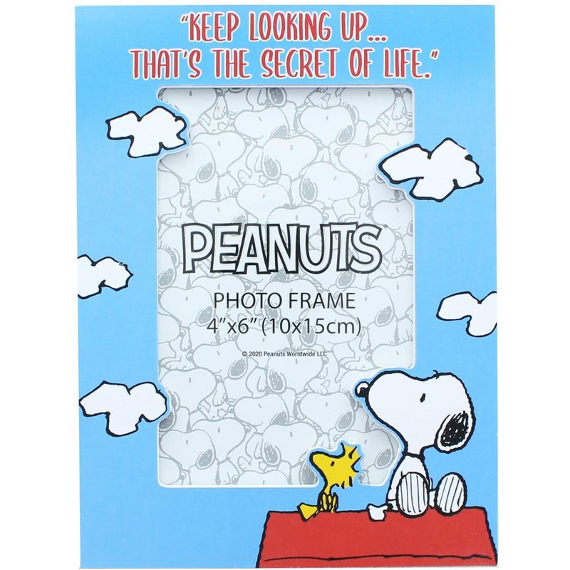 Silver Buffalo Peanuts Keep Looking Up 4 x 6 Inch Die Cut Photo Frame