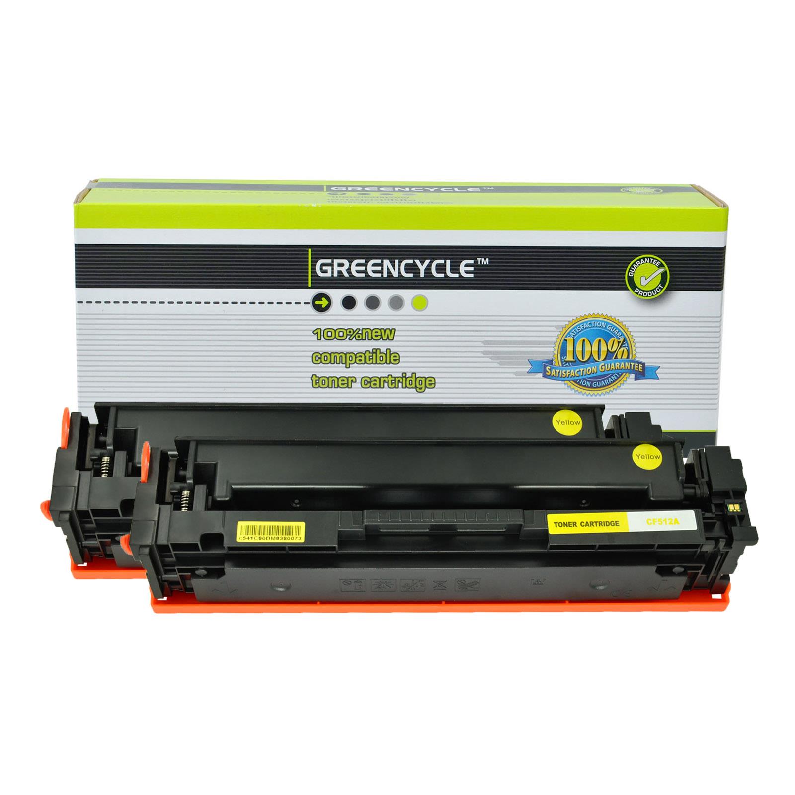 GREENCYCLE Toner Cartridge Compatible for HP 204A CF512A use in Laserjet Pro MFP M180 M180n M154 M154a Printer(Yellow, 2 Pack)