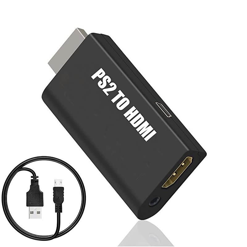 to HDMI Converter Adapter Sartyee Video Converter to HDMI Converter with 35mm Audio Output for HDTV HDMI Monitor Supports All Display Modes