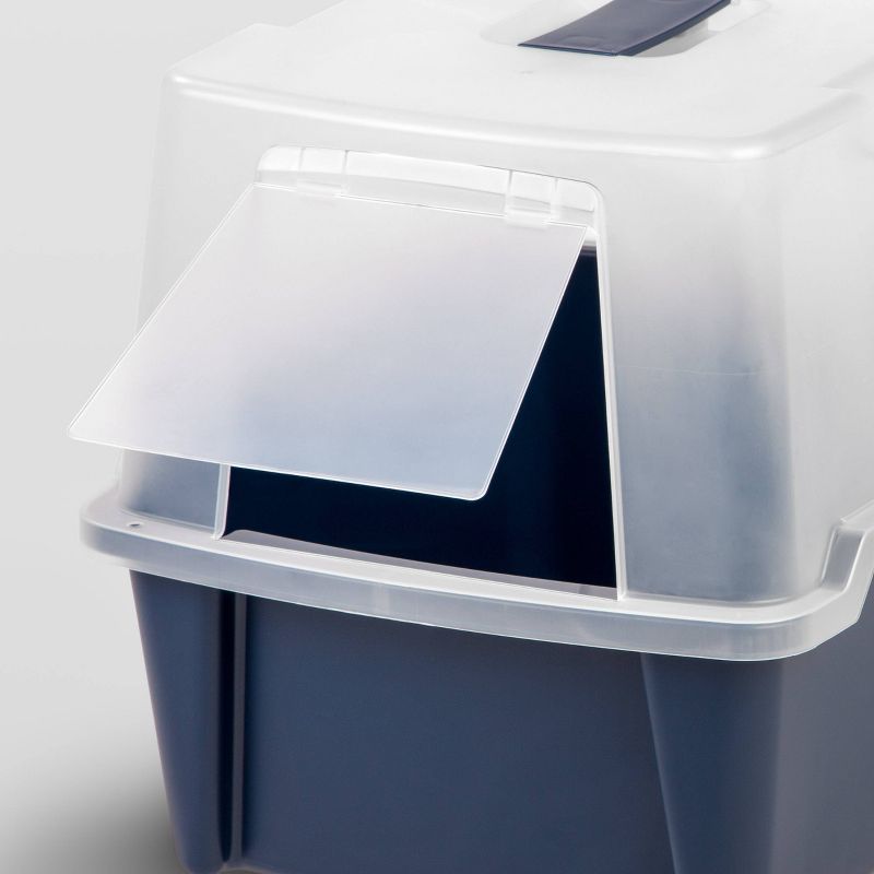 IRIS Hooded Litter Box - Navy