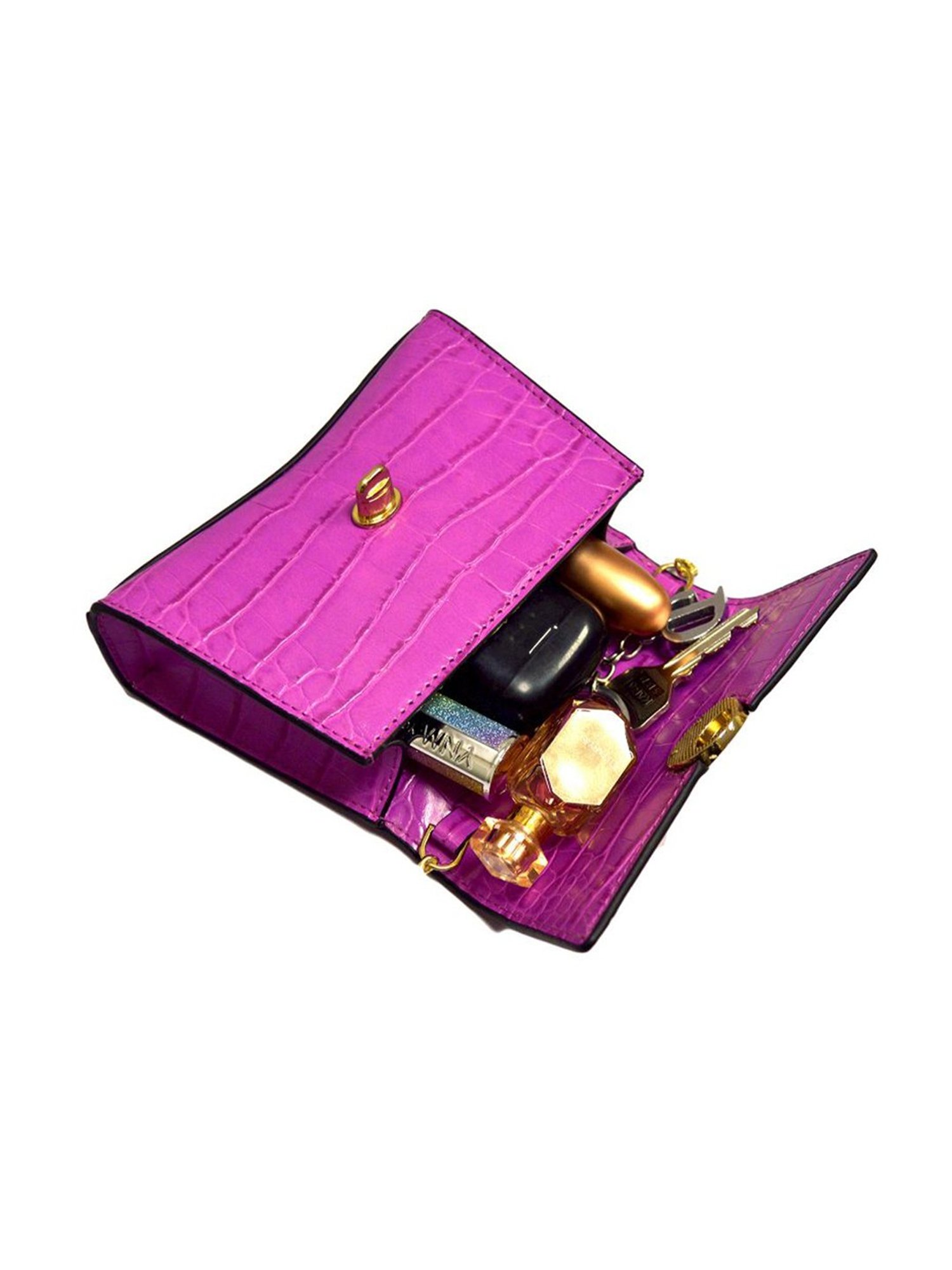 BELWABA Pink Textured Small Cross Body Bag