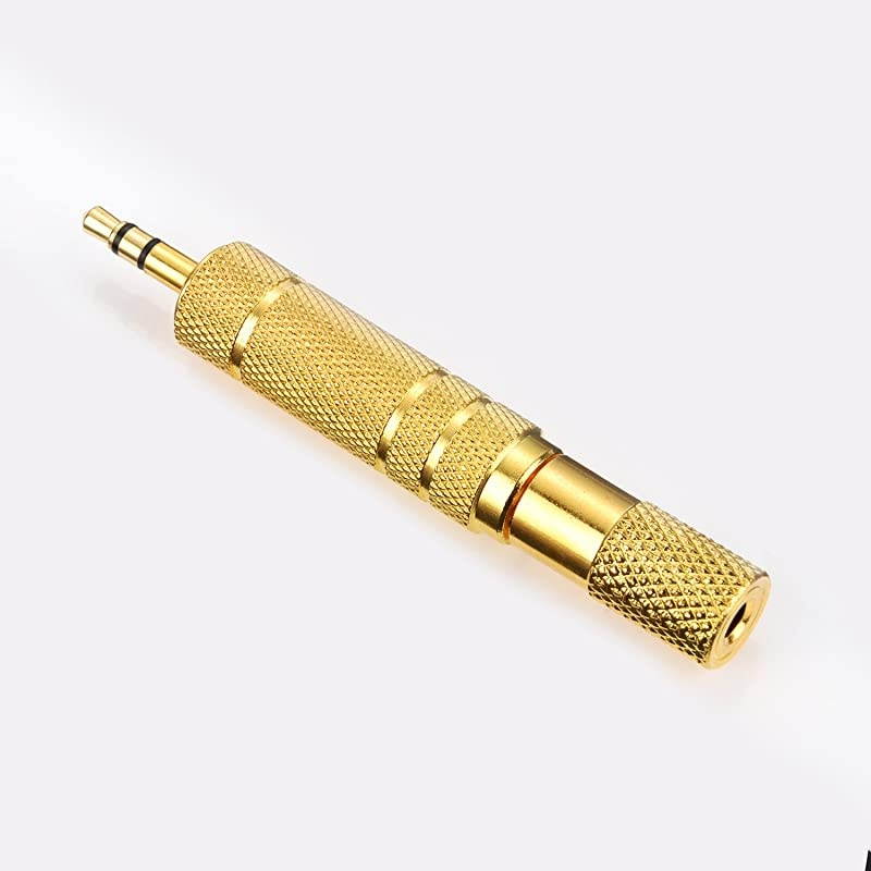 4 Pieces Headphone Adapter 635 mm 14 Inch Male to 35 mm Female and Audio Stereo Plug 35 mm Male to 635 mm 14 Inch Female