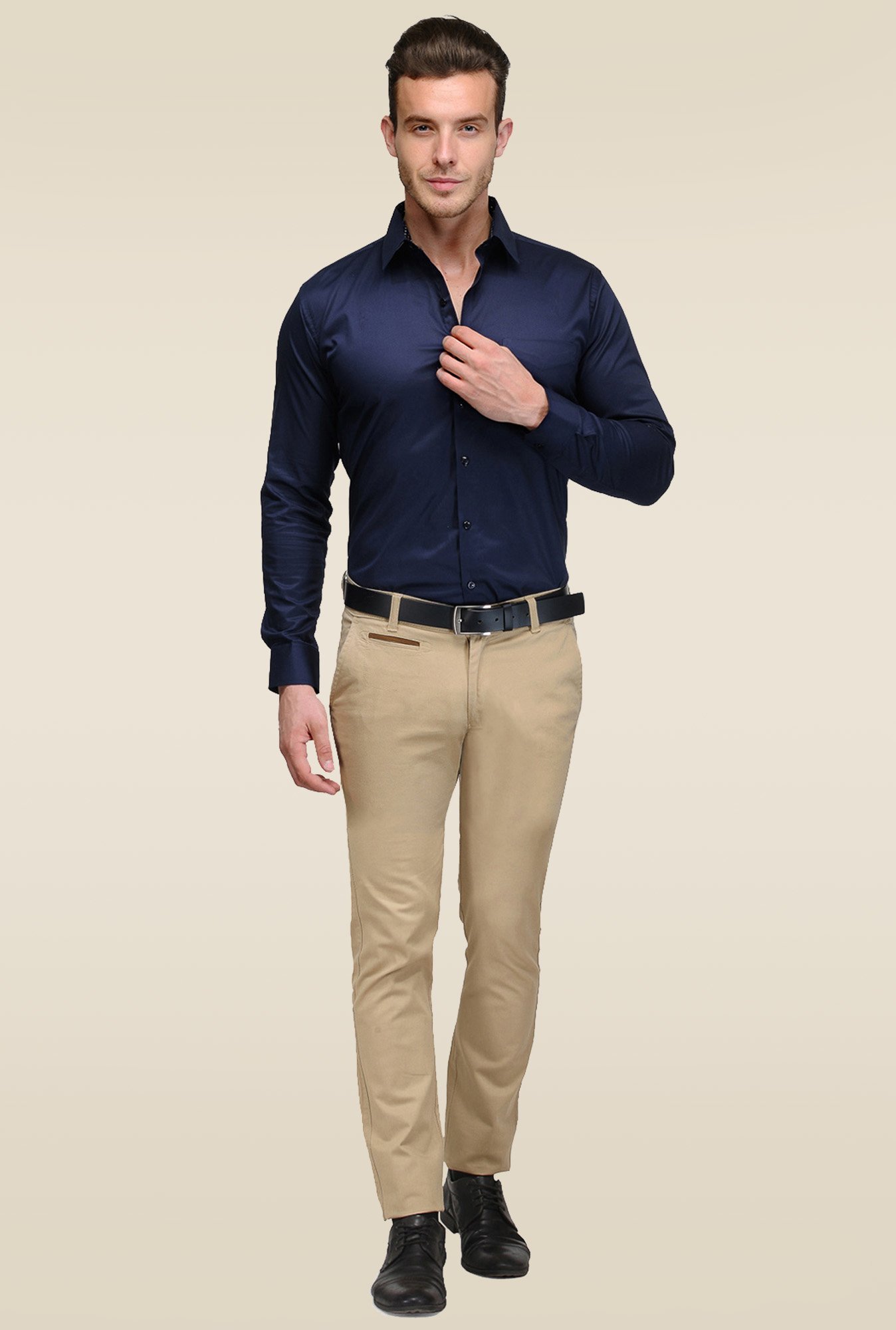 Hancock Navy Cotton Shirt