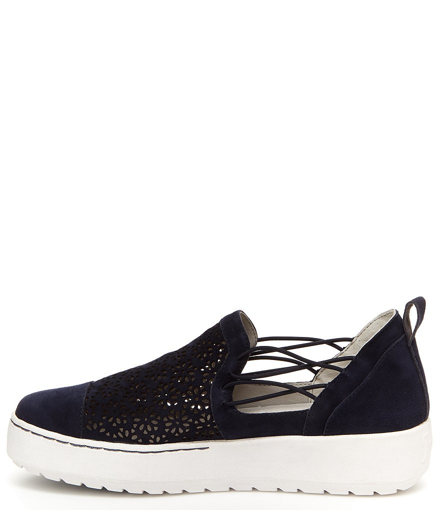 Jambu Erin Perforated Metallic Leather Slip On Sneakers
