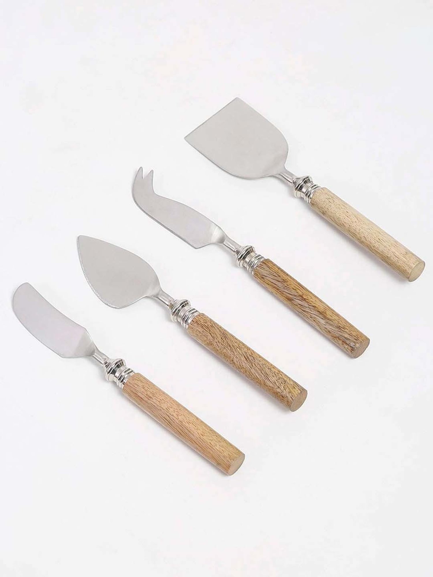 Fabindia Silver Wood Hard Knife - Set of 4