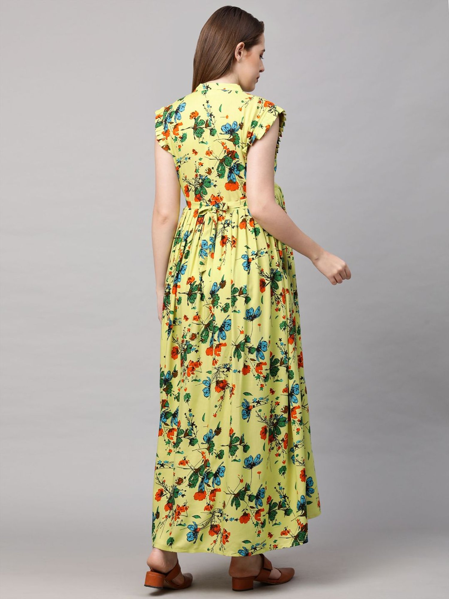 Mine4Nine Multicolor Printed Maternity Kurta