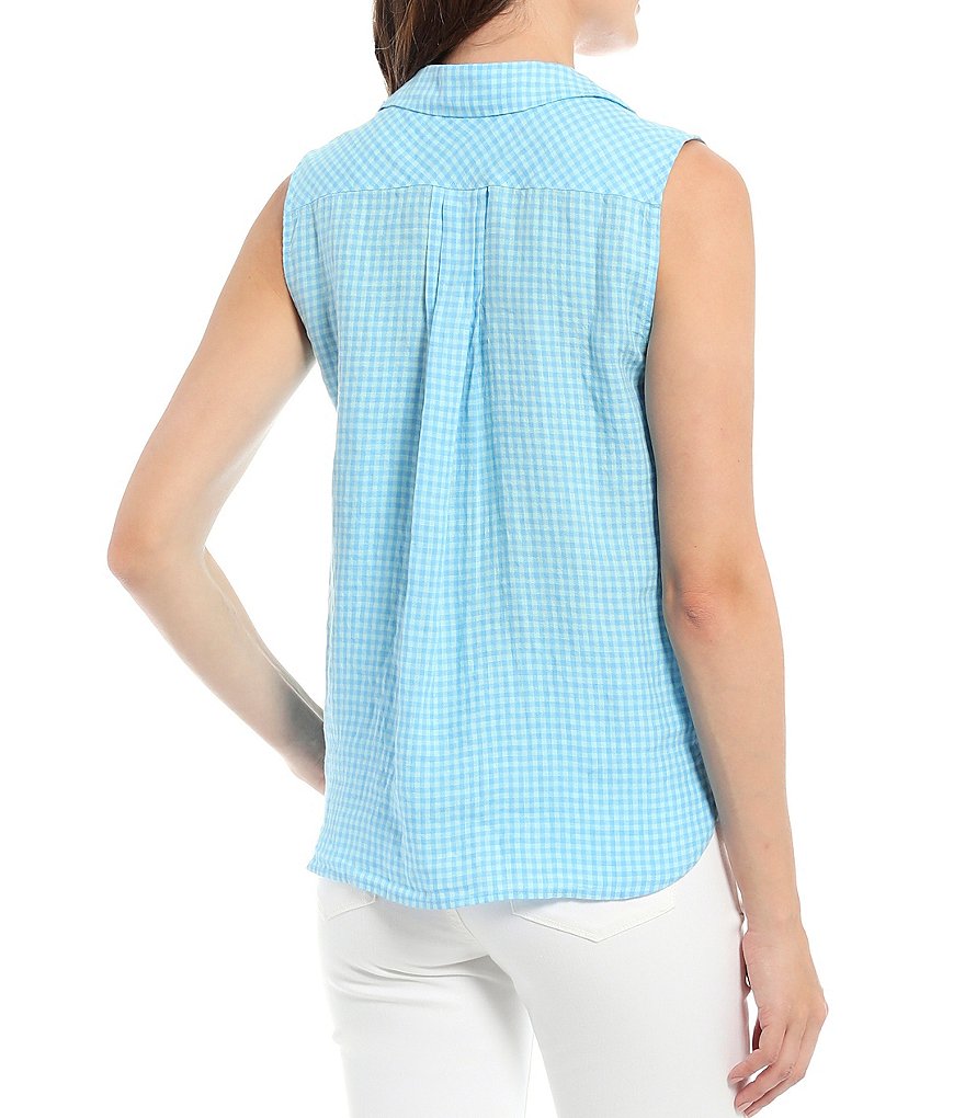 Tommy Bahama Gingham-Way Sleeveless Camp Shirt
