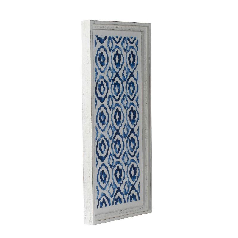 Set of 2 Decorative Wall Decors White/Indigo - A&B Home