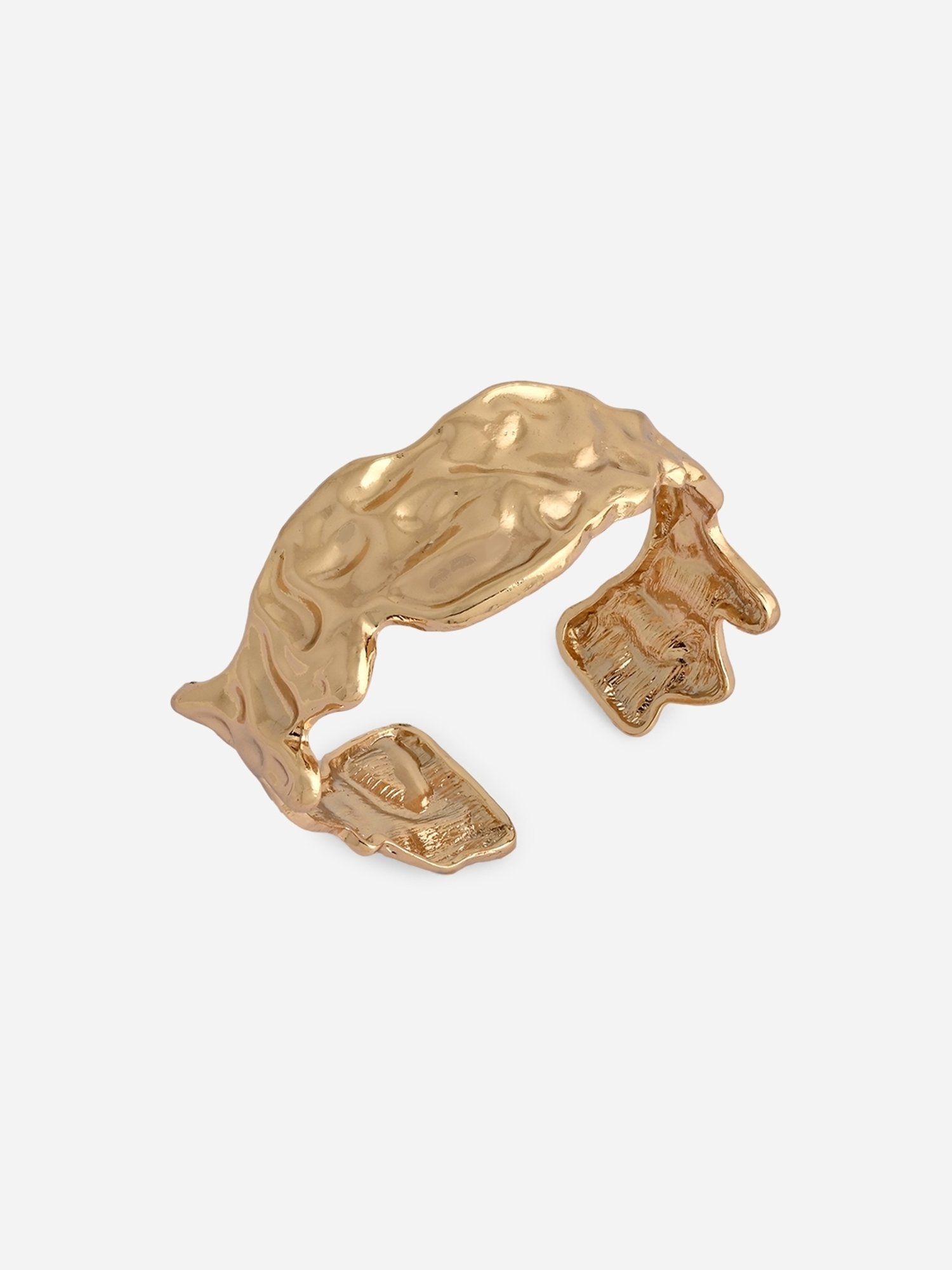 ToniQ Gold Molten Partywear Bangle-style Bracelet for Women