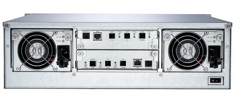 RAID Machine D5316RM 16-bay 12G SAS Rackmount JBOD Dual Expander / High Availability w/ LSI 9380-8e Card and 1M SFF-8644 Cable