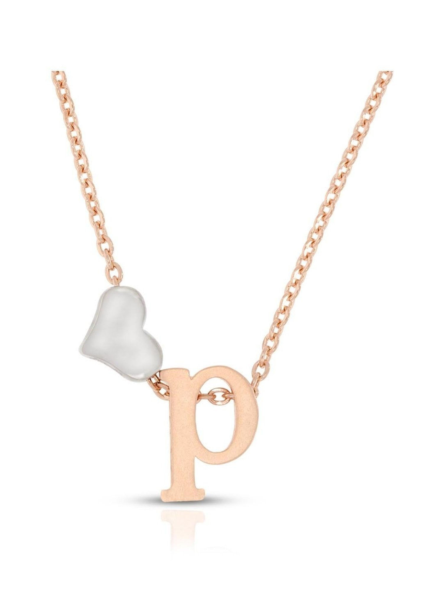 Anayra 92.5 Sterling Silver Initial Letter Charm Pendant without Chain for Women