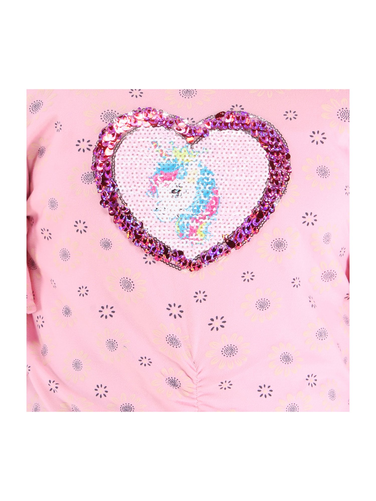 Cutecumber Kids Pink Embellished Full Sleeves Top