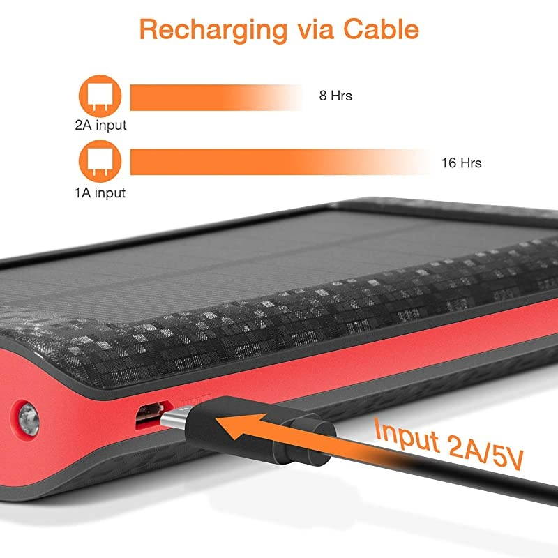 Charger 24000mAh Portable Power Bank External Backup Battery 3 Outputs5V21A Huge Capacity Phone Charger IPX5 Rainproof Bright LED Flashlights for Camping Travel Emergency