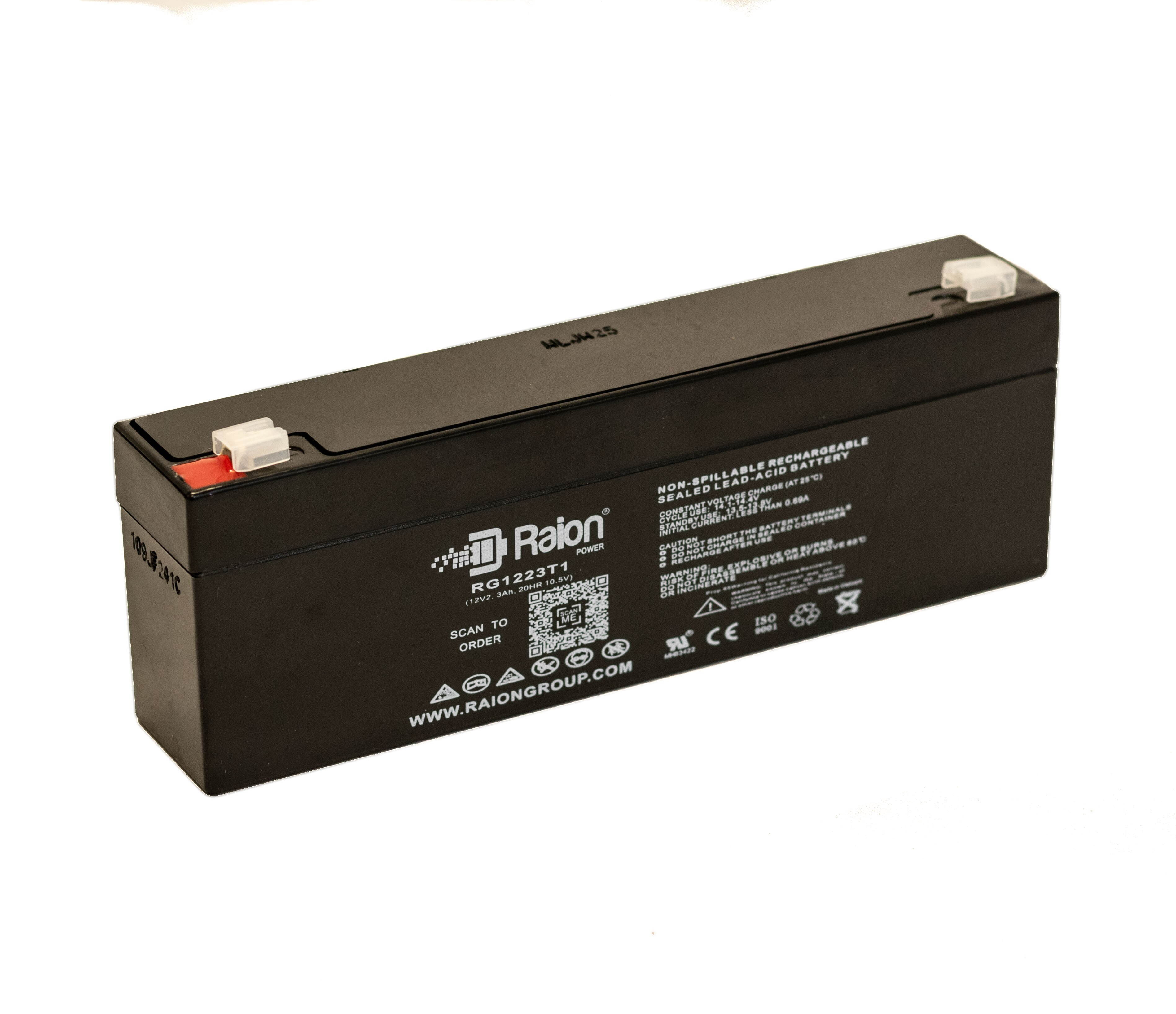 Raion Power 12V 2.3Ah Battery For Siemens 300 Servo Ventilator - 2 Pack