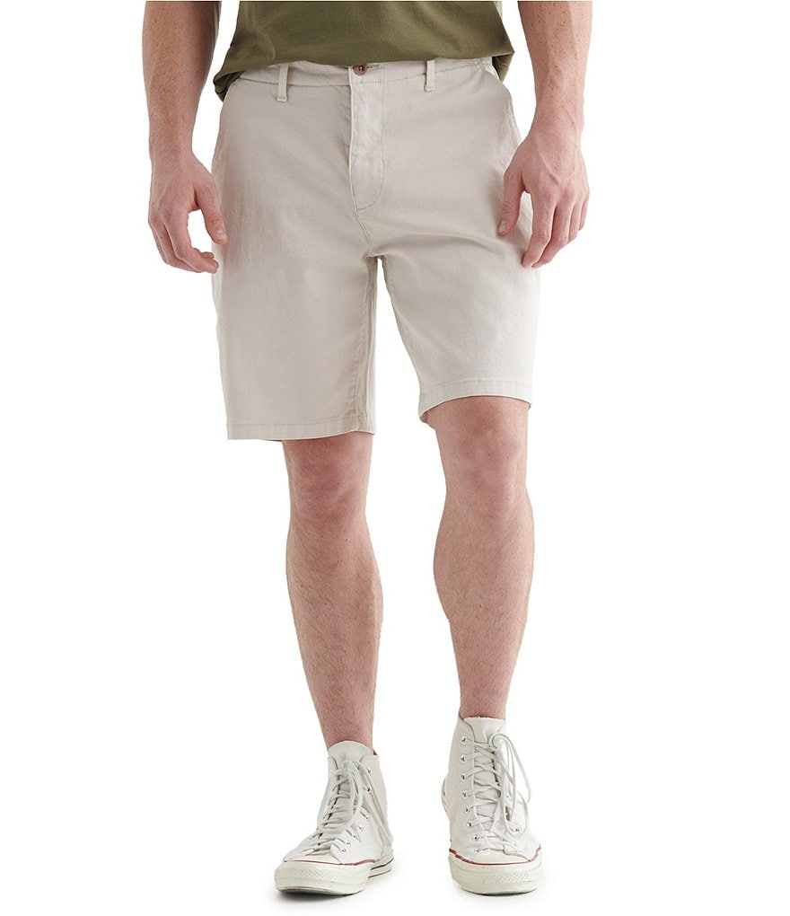 Lucky Brand Stretch Flat Front 9#double; Inseam Shorts