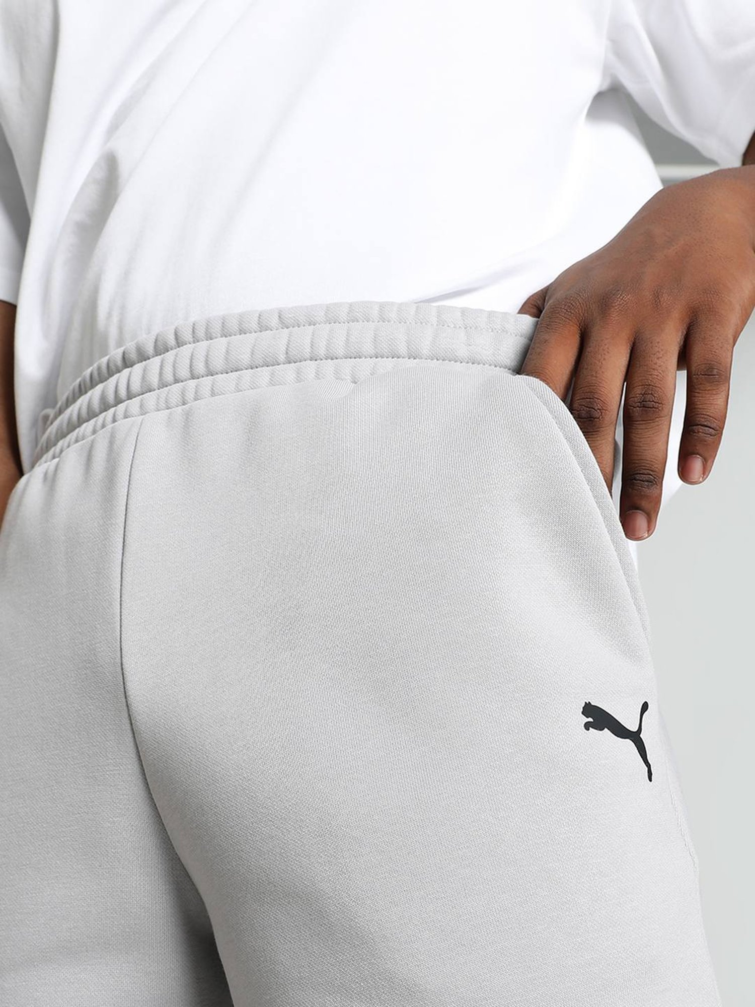 Puma Grey Regular Fit Sports Shorts