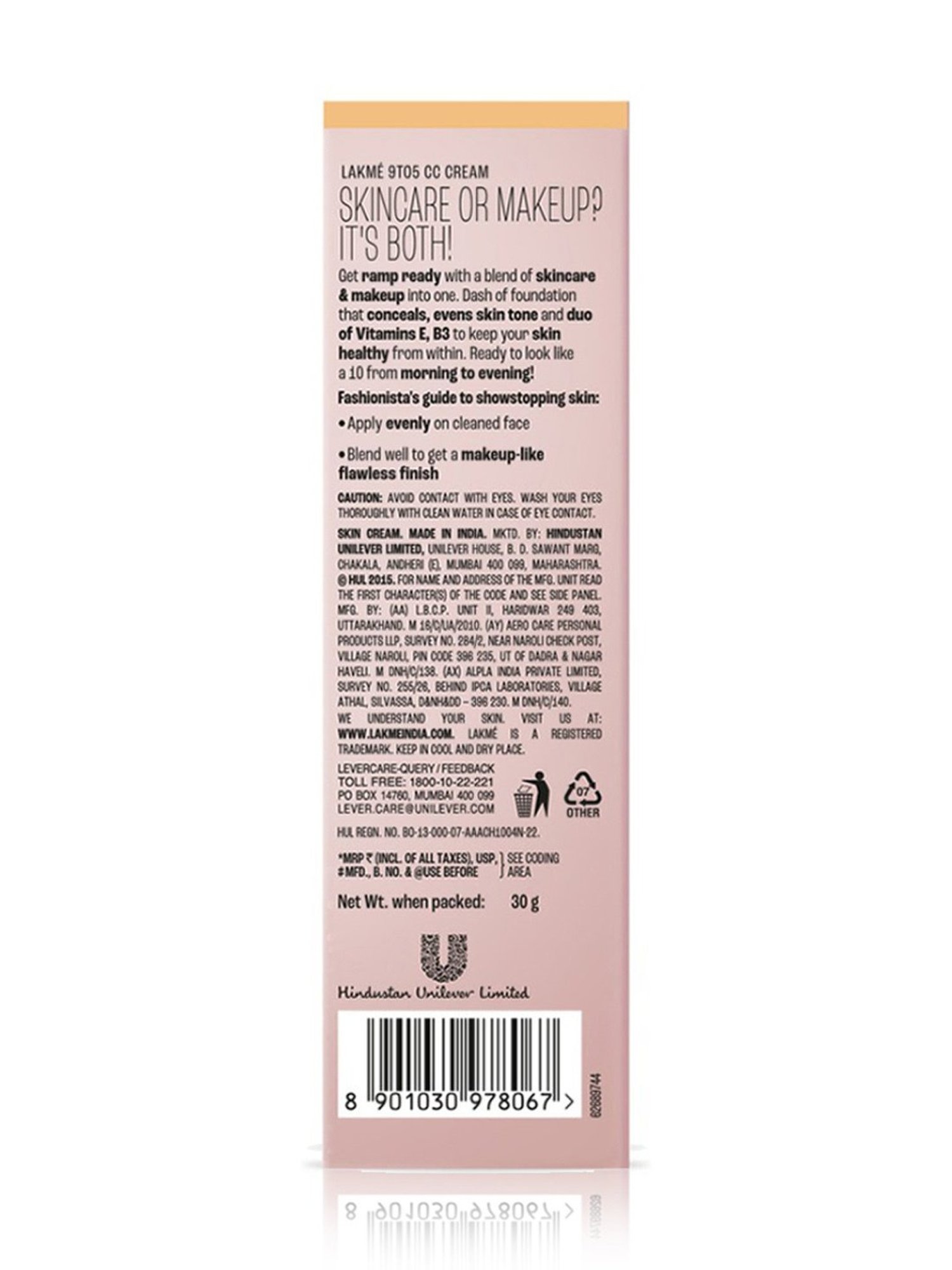 Glam21 All Day Long Lasting BB Cream SPF 30 04 Vanilla - 40 gm