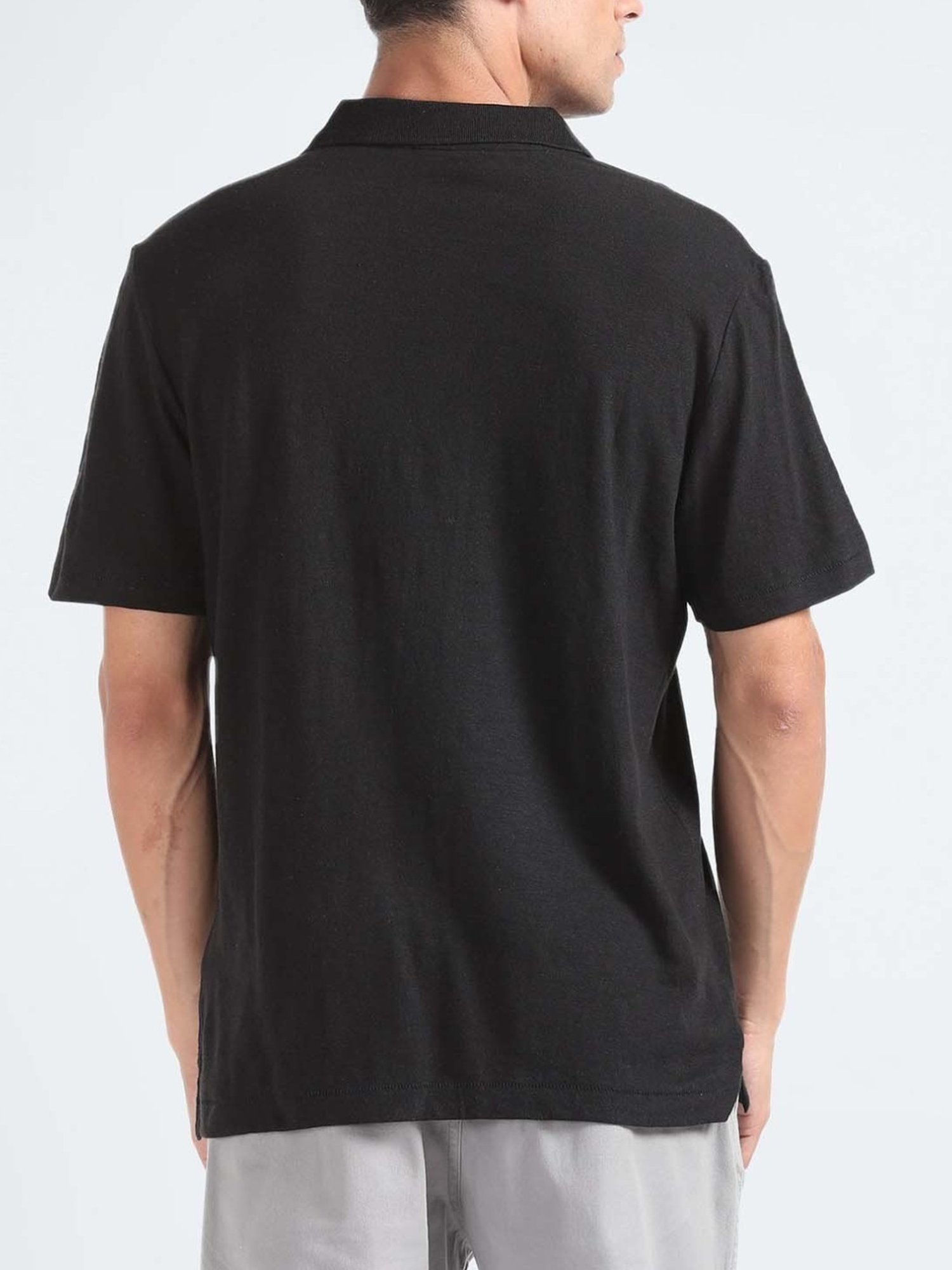 Calvin Klein Jeans Black Regular Fit Polo T-Shirt