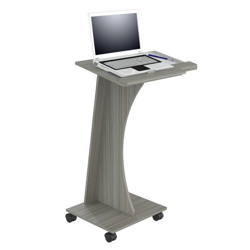 Rolling Laptop Cart Gray - Inval