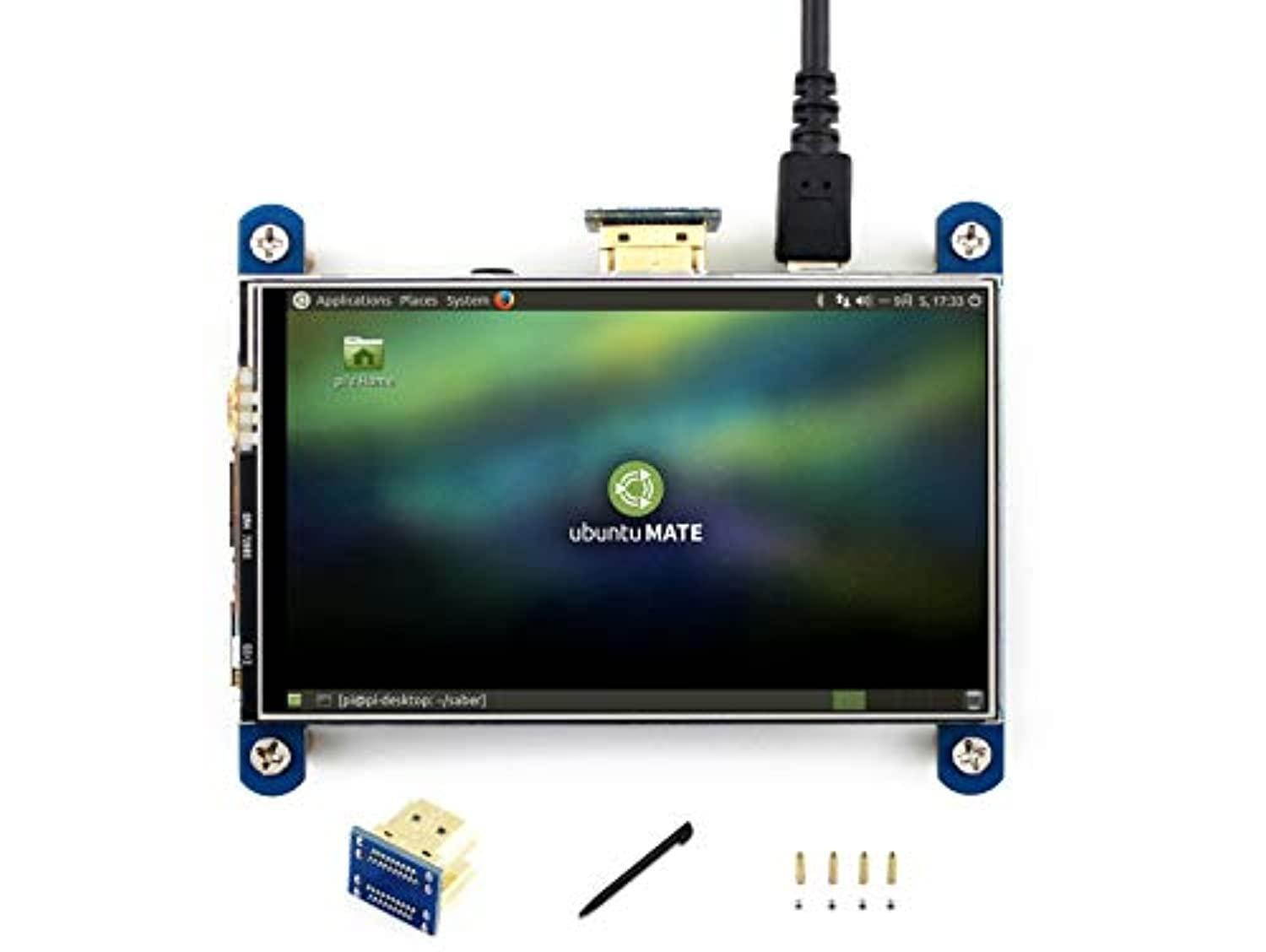 4 inch HDMI LCD IPS Display 800x480 Resolution Resistive Touch Screen HDMI Interface for Raspberry Pi 3 B/3 B+/2 B/B+/B Zero W