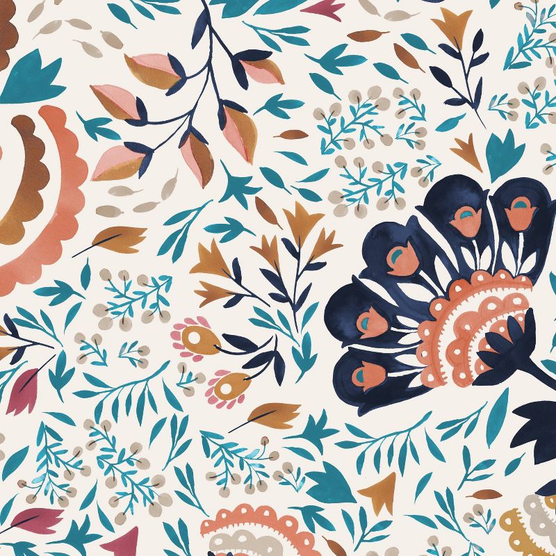 Fairland Storage Ottoman Kaya Floral Aqua - Threshold™