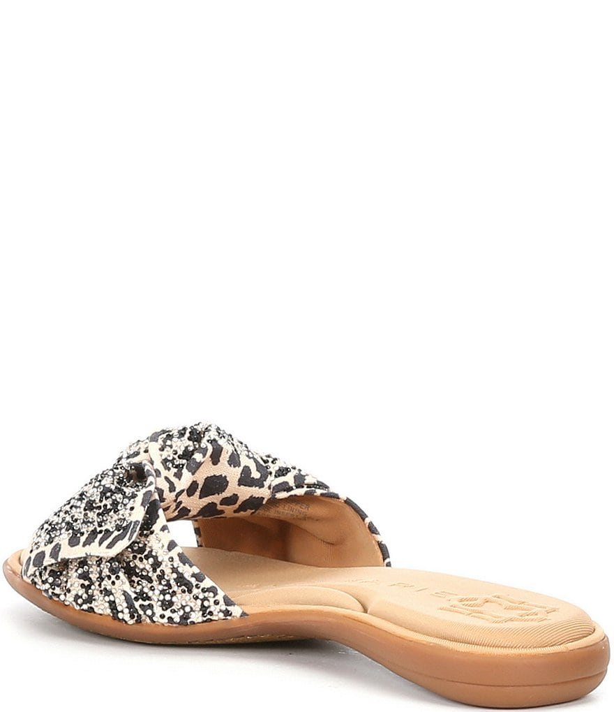 Alex Marie Hamala Rhinestone Knotted Slide Sandals