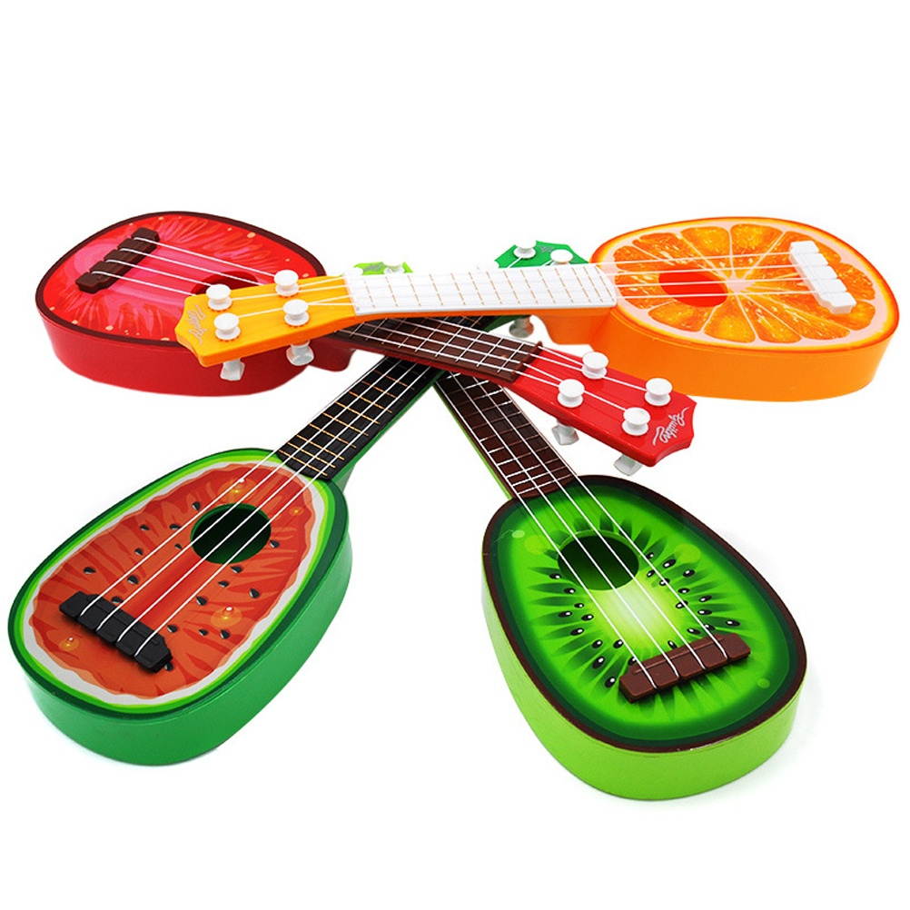 Mini Fruit Musical Guitar Ukulele Instrument Toy Children's Educational Game Toys (Kiwi)